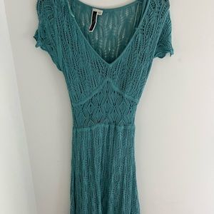 ***5 for $25 Deal*** Crochet Dress Turquoise